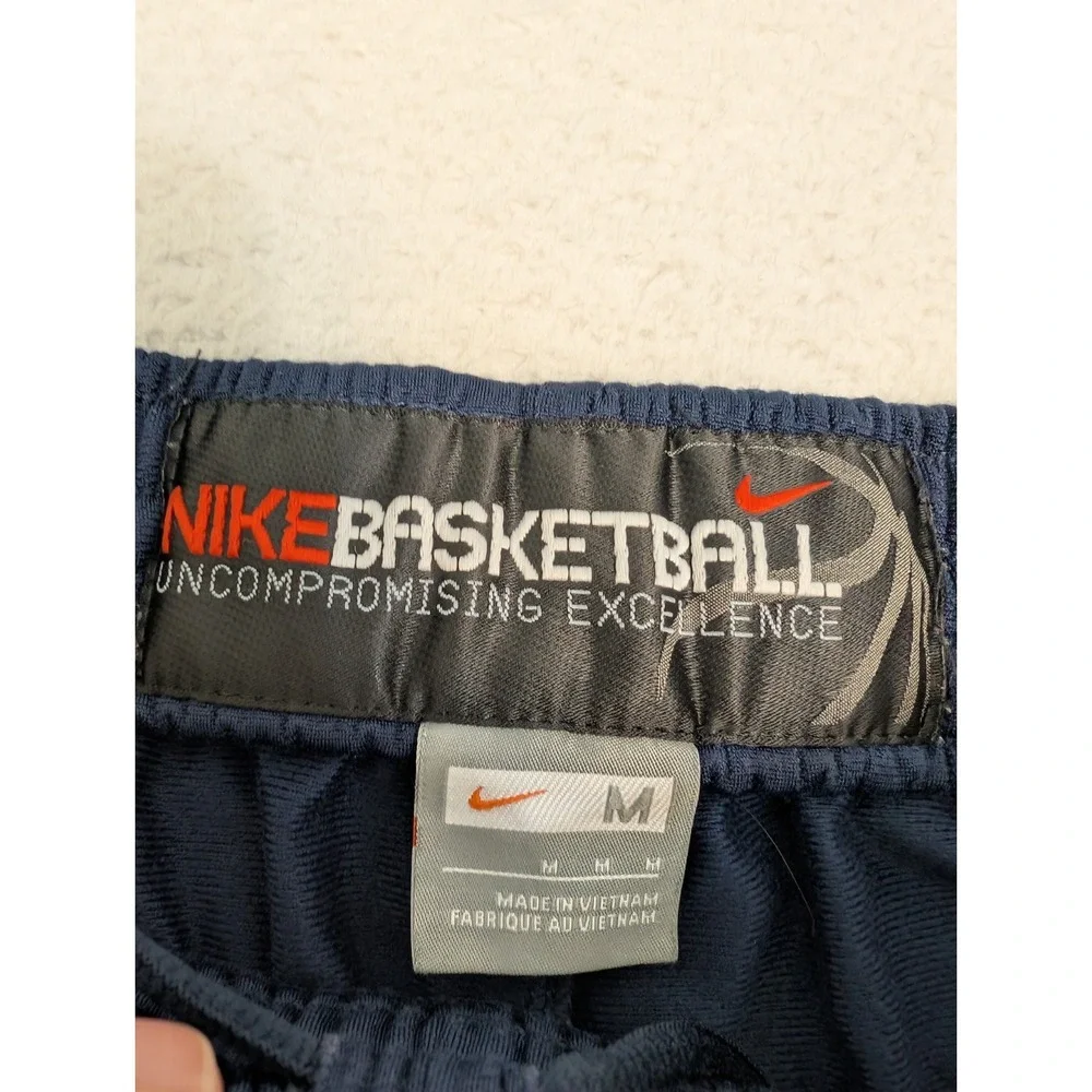 Vintage Y2K Nike Gray Tag Basketball Sweatpants Navy Blue Medium Waist Zip Ankle